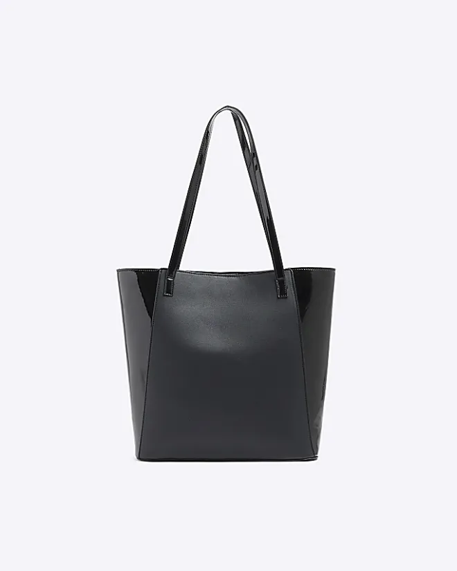 River Island Girls quilted bow shopper bag bundle Black Best