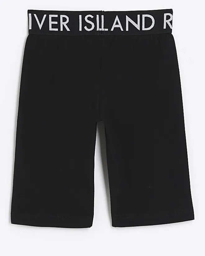 River Island Girls RI elasticated cycle shorts Black Hot