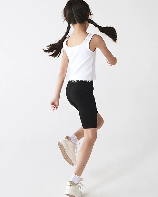 River Island Girls RI elasticated cycle shorts Black Hot