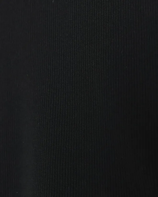 River Island Girls rib lettuce hem long sleeve top Black Sale