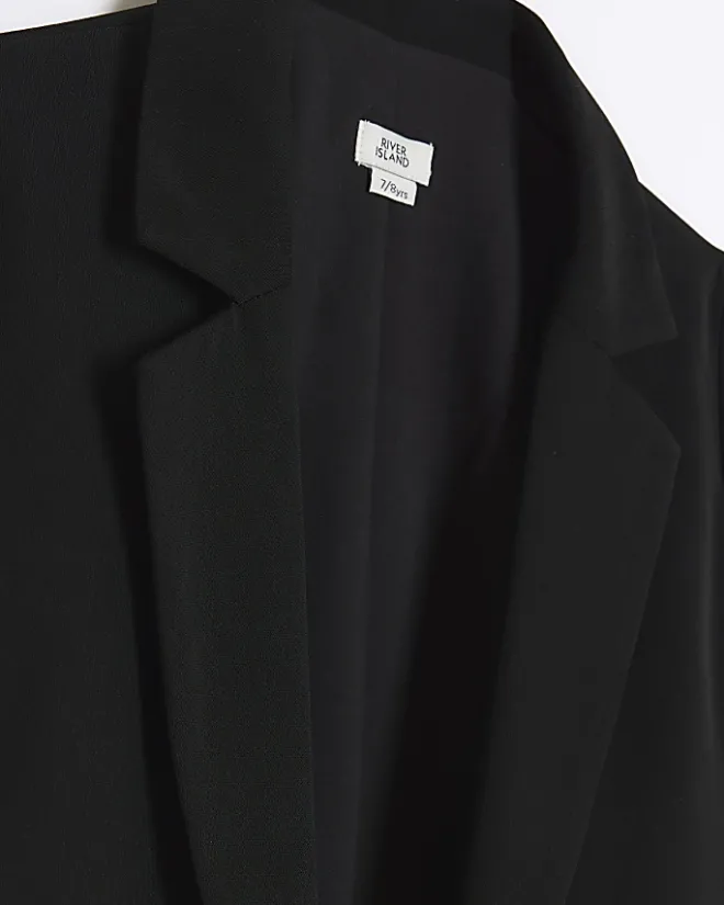 River Island Girls rolled sleeve blazer Black Discount