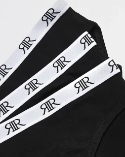 River Island Girls 'RR' waistband briefs 5 pack Black Hot