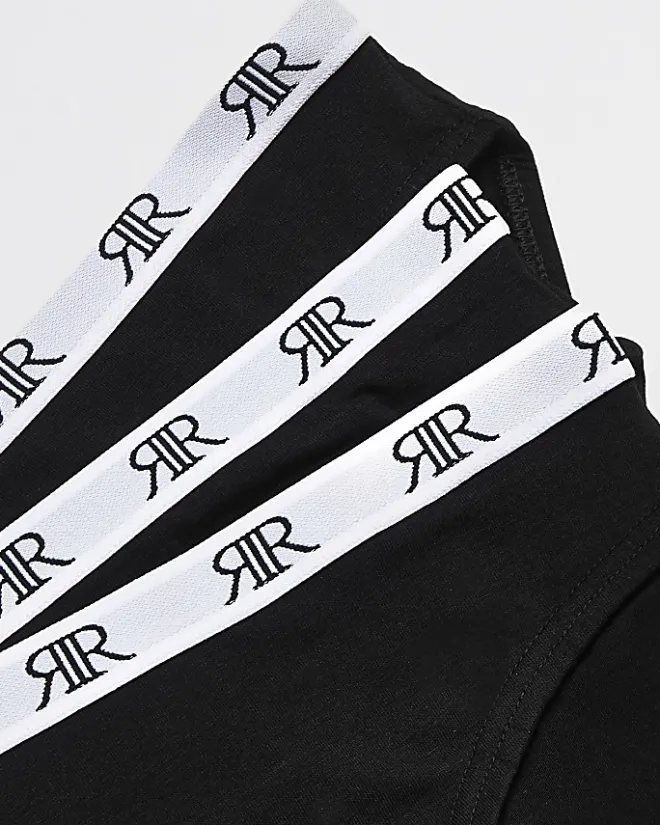 River Island Girls 'RR' waistband briefs 5 pack Black Hot