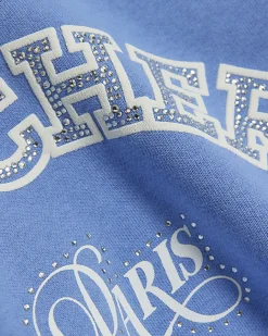 River Island Girls diamante graphic sweatshirt Blue Discount