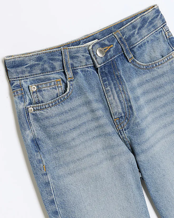 River Island Girls mom jeans Blue Clearance