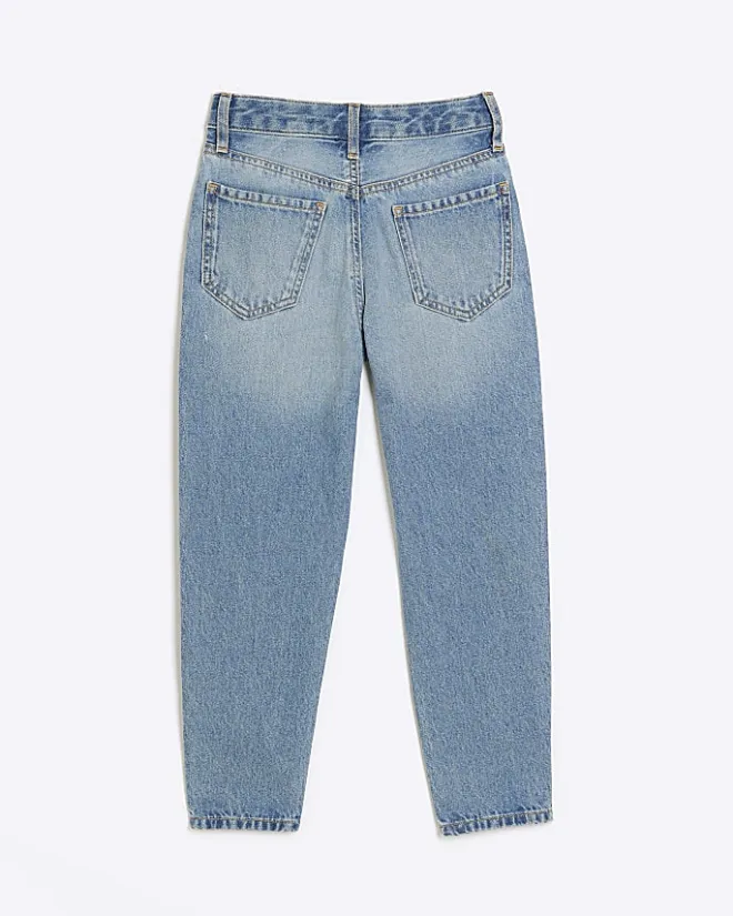 River Island Girls mom jeans Blue Clearance