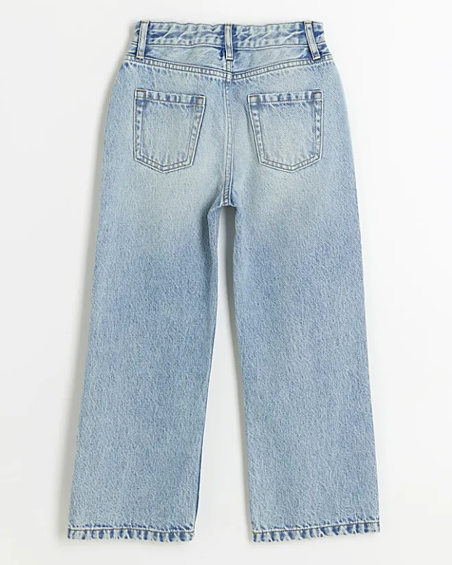 River Island Girls straight fit jeans Blue Clearance