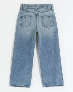 River Island Girls straight ripped jeans Blue Hot