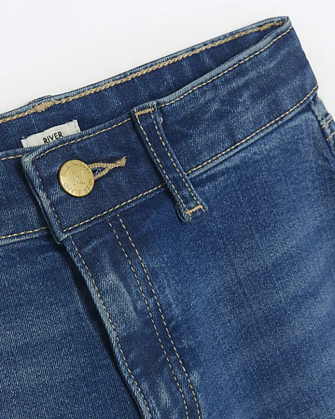 River Island Girls wide leg jeans Blue Outlet