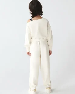 River Island Girls RI Active sweatshirt and joggers Cream Sale