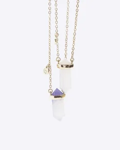 River Island Girls gold BFF stone necklaces Yellow Discount