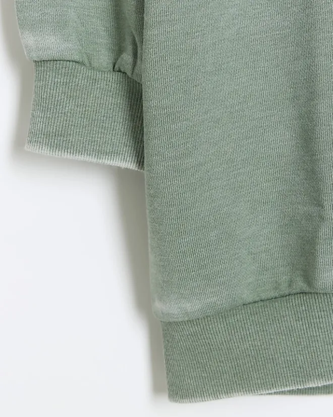River Island Girls graphic washed hoodie Green Fashion