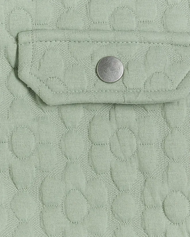 River Island Girls quilted daisy bomber jacket Green Hot