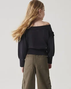 River Island Girls flower bardot sweatshirt Grey Hot