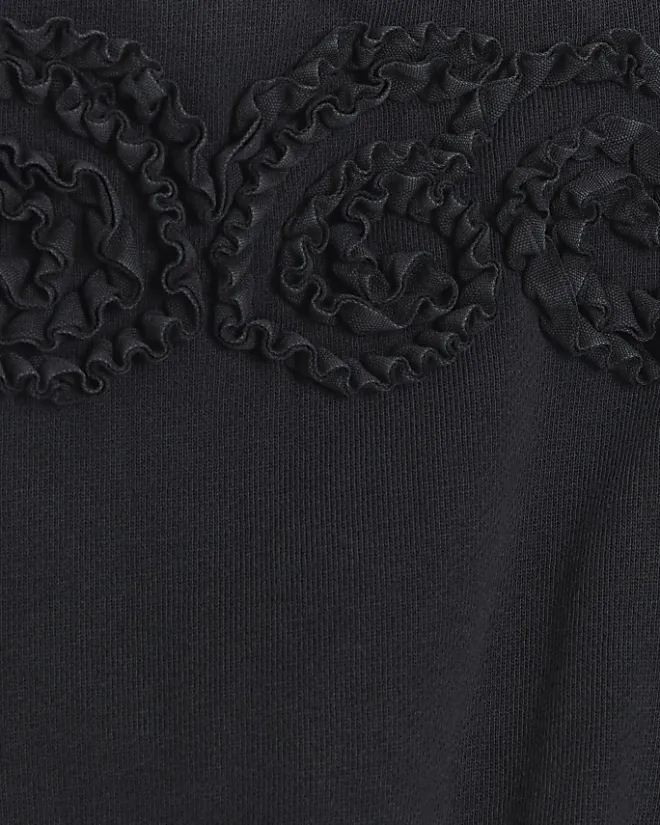 River Island Girls flower bardot sweatshirt Grey Hot