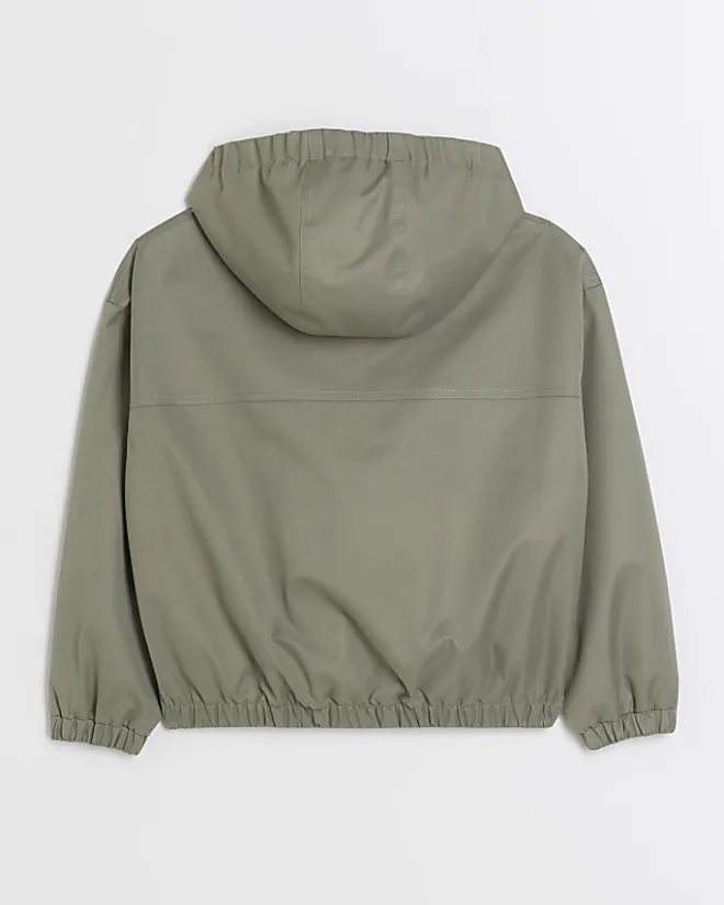 River Island Girls hooded parka jacket Khaki Outlet