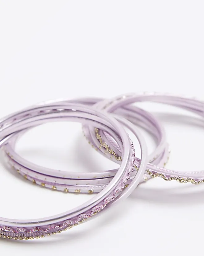 River Island Girls bangle bracelet 3 pack Pink New
