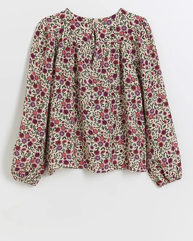 River Island Girls floral blouse Pink Hot