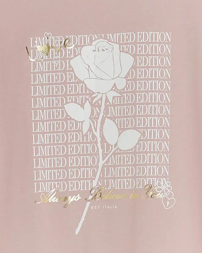 River Island Girls floral graphic t-shirt 2 pack Pink Outlet