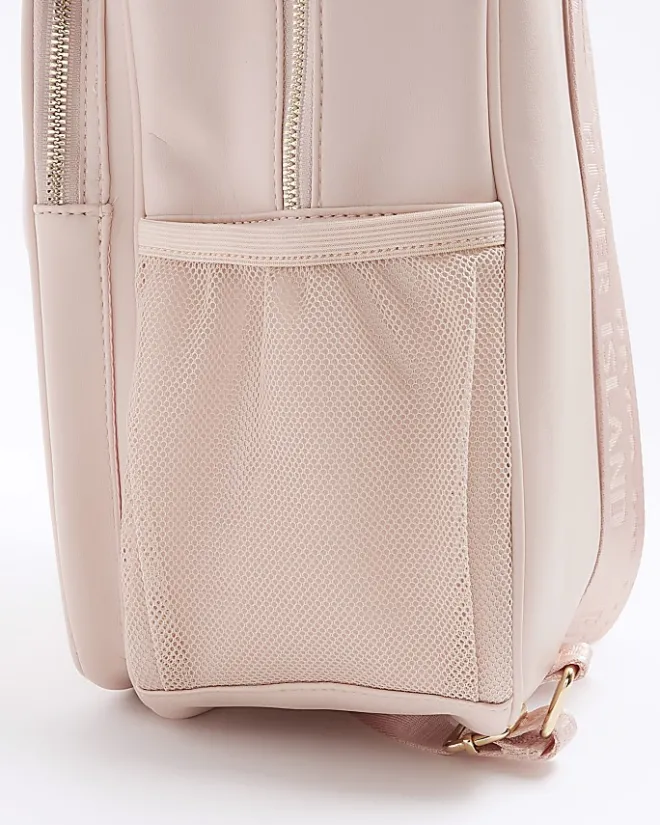 River Island Girls quilted heart backpack Pink Fashion