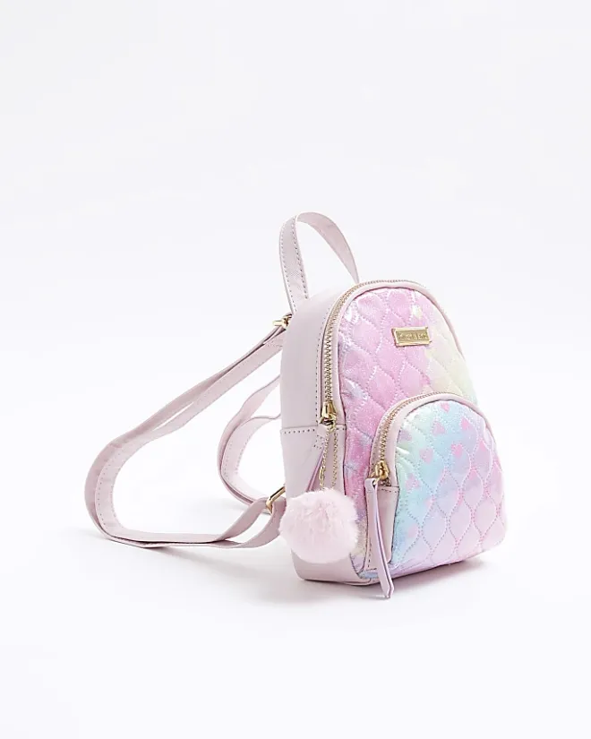 River Island Girls quilted ombre backpack Pink Clearance