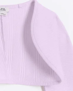 River Island Girls pink ribbed cardigan and cami top set Purple Sale
