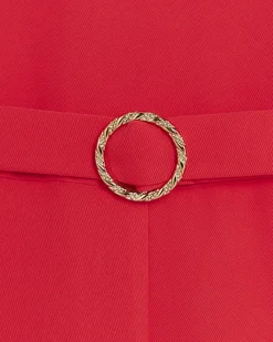 River Island Girls short sleeve belted playsuit Red Online