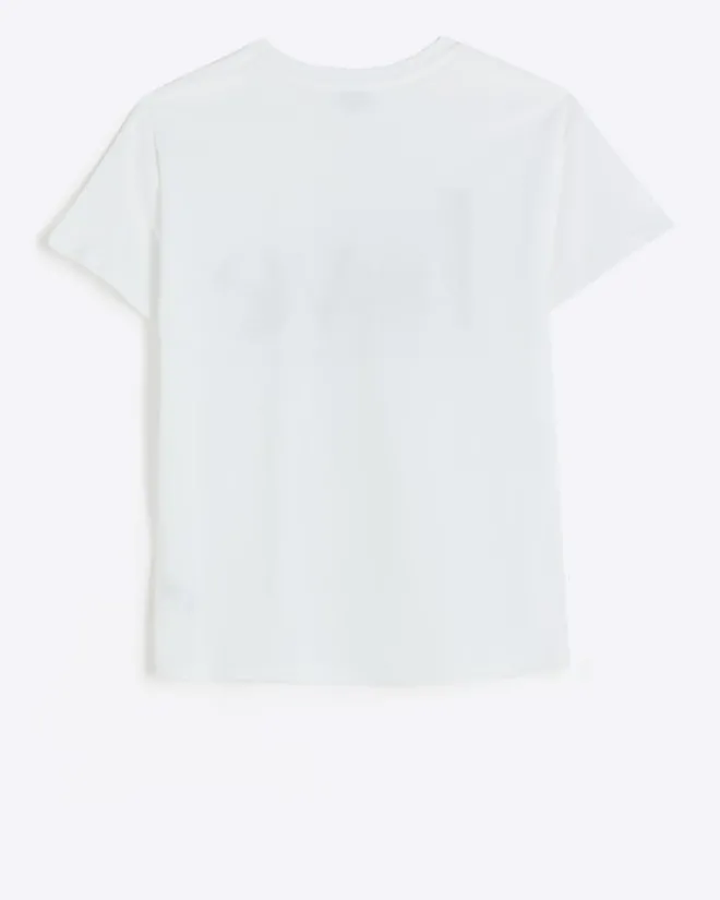 River Island Girls corsage love t-shirt White Online