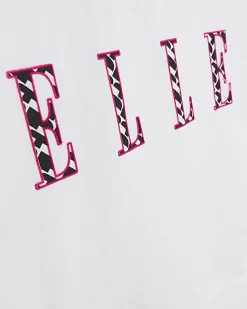 River Island Girls Elle printed crop t-shirt White Fashion