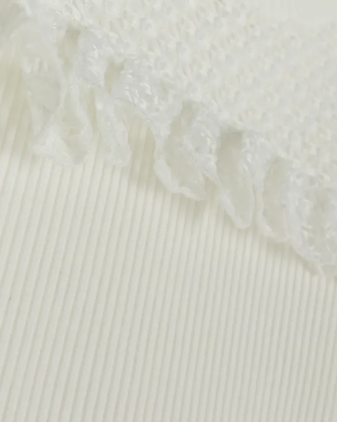 River Island Girls lace frill blouse White Fashion
