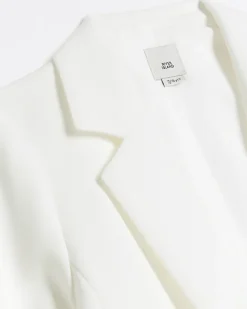 River Island Girls rolled sleeve blazer White Discount