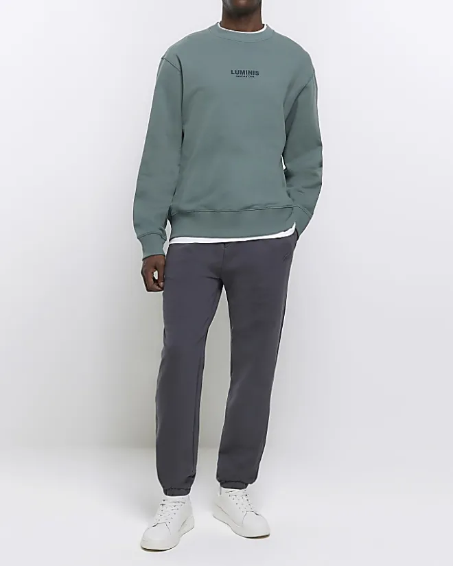River Island regular fit graphic sweatshirt Green New