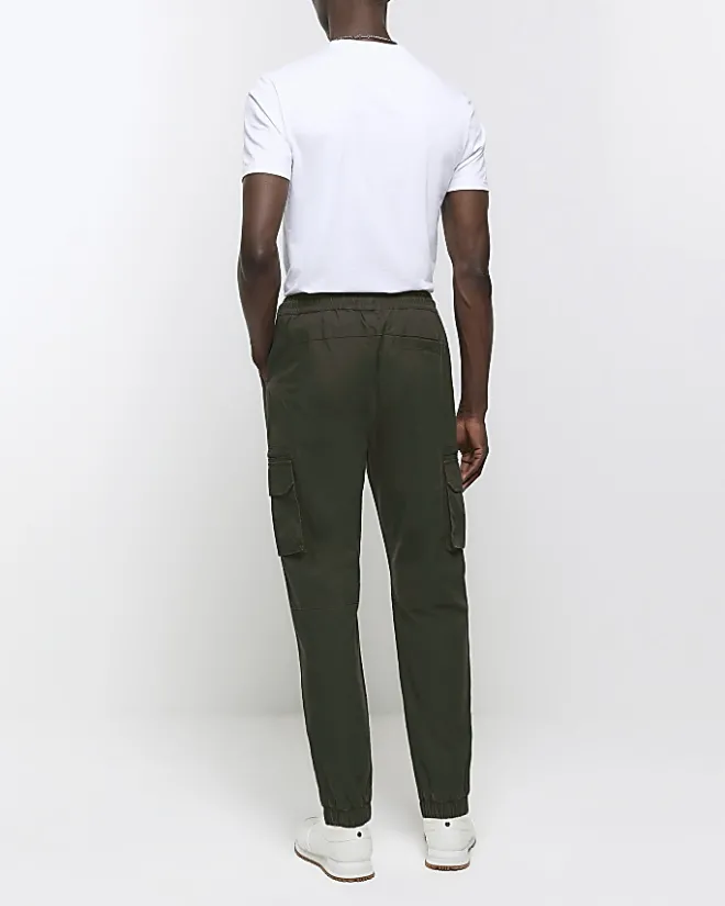 River Island slim fit ripstop cargo trousers Green Sale