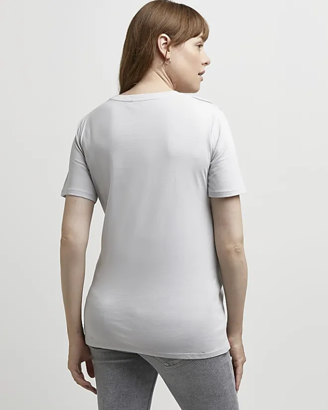 River Island nursing t-shirt multipack Grey Online