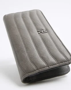 River Island quilted foldout purse Grey Sale