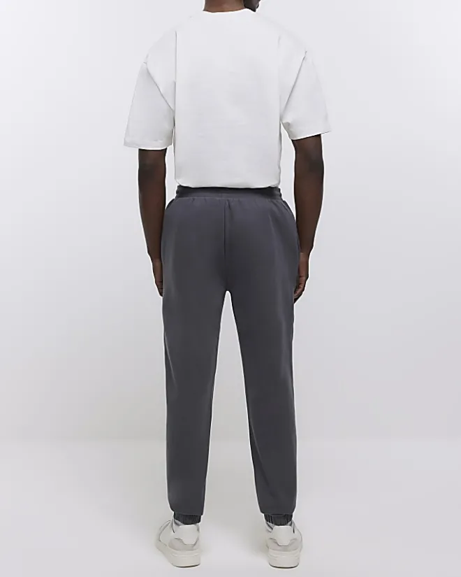 River Island regular fit cuffed joggers Grey Fashion