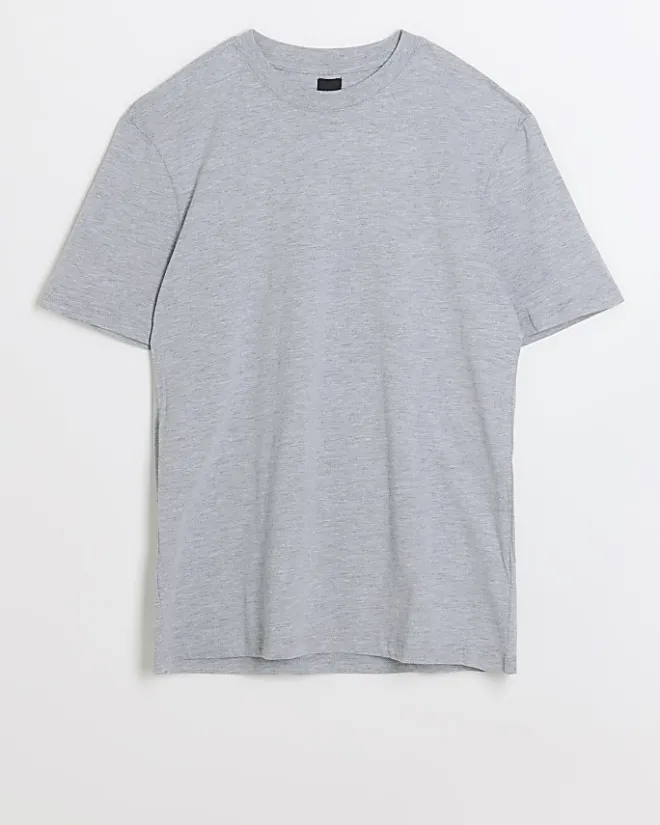 River Island regular fit t-shirt Grey New