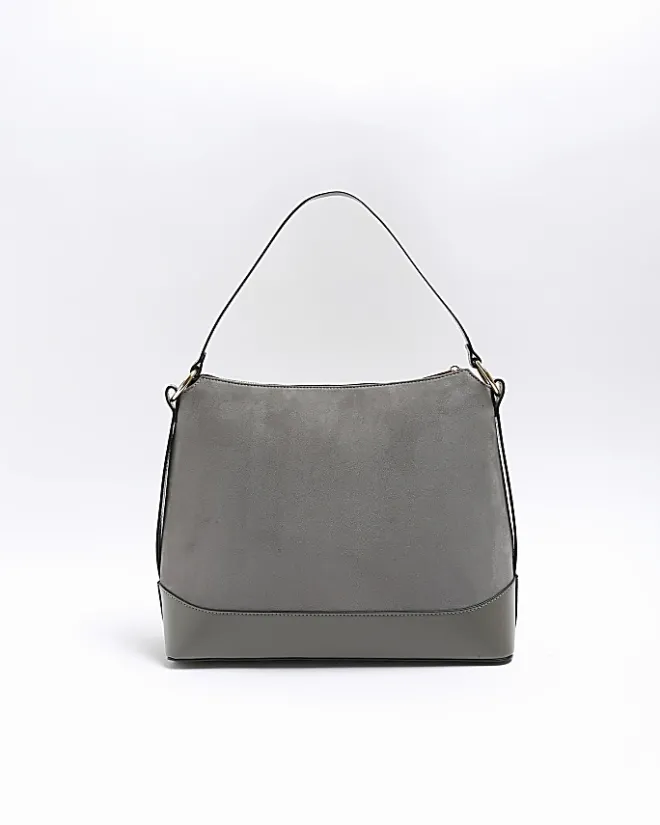 River Island RI monogram webbing tote bag Grey Fashion