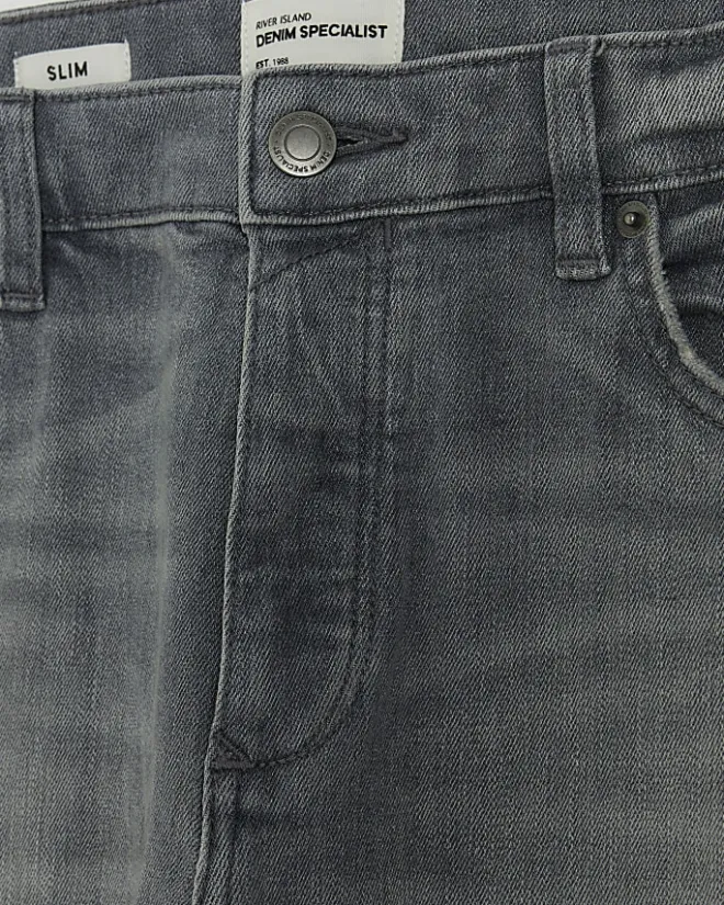 River Island slim fit faded jeans Grey Outlet