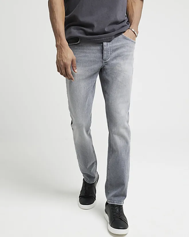 River Island slim fit faded jeans Grey Outlet
