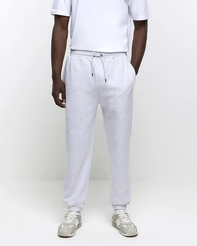 River Island slim fit plain joggers Grey Discount