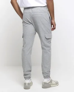 River Island slim fit smart cargo joggers Grey New
