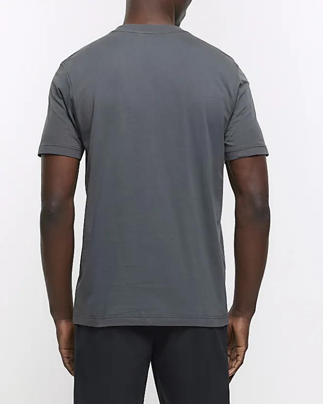 River Island slim fit t-shirt Grey Best