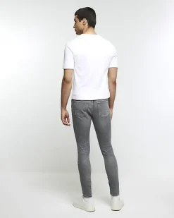 River Island spray on super skinny fit jeans Grey Outlet