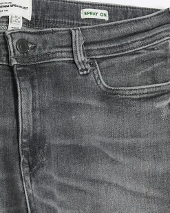 River Island super skinny spray on faded jeans Grey Outlet