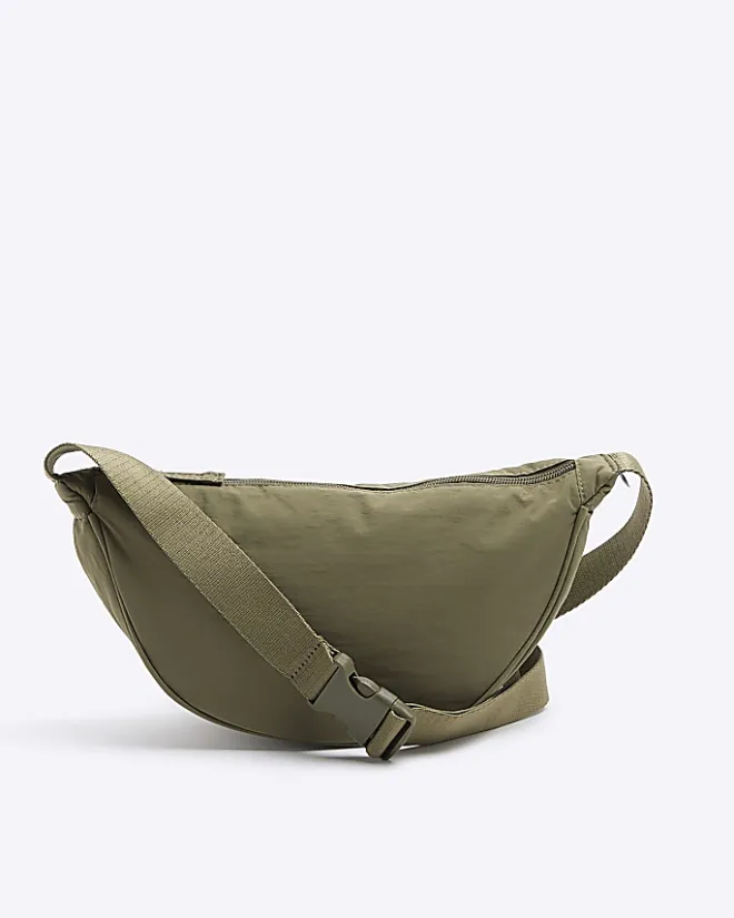 River Island crinkle bum bag Khaki Fashion