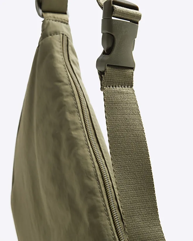 River Island crinkle bum bag Khaki Fashion