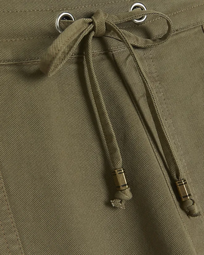 River Island lyocell drawstring shorts Khaki Best