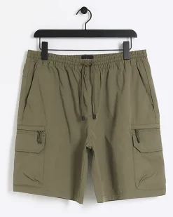 River Island regular fit cargo shorts Khaki Online