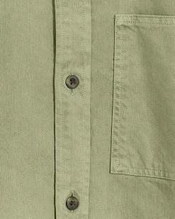 River Island regular fit chest pocket shirt Khaki Best
